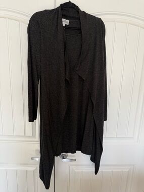 Joseph Ribkoff Lightweight Black Draped Open-Front Women's Sweater Cardigan
